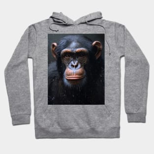 Oil Paint, Hyperrealism, Amazing Zoo Chimpanzee Hoodie